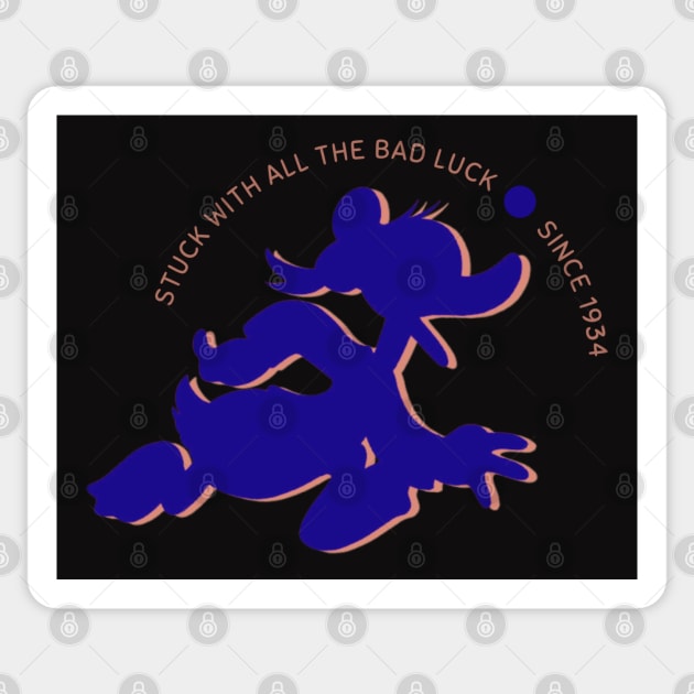 Who Gets Stuck with All the Bad Luck? Sticker by Amores Patos 